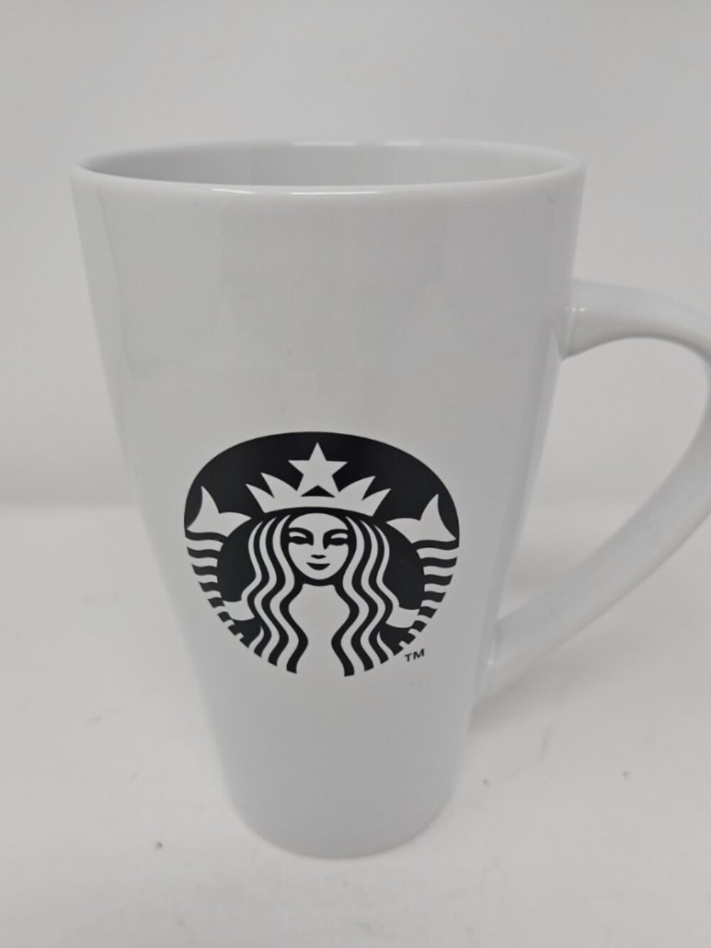 2014 Starbucks Mermaid Siren Tall Black On White Logo Coffee Tea Mug 18oz New